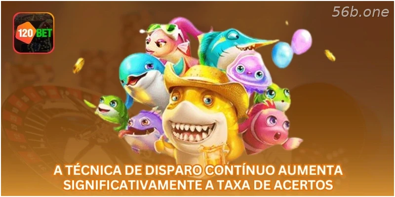 Uso do disparo contínuo no Rei da Pesca.