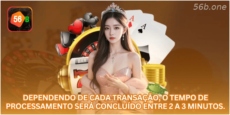 Tempo de processamento pode variar conforme a transação.