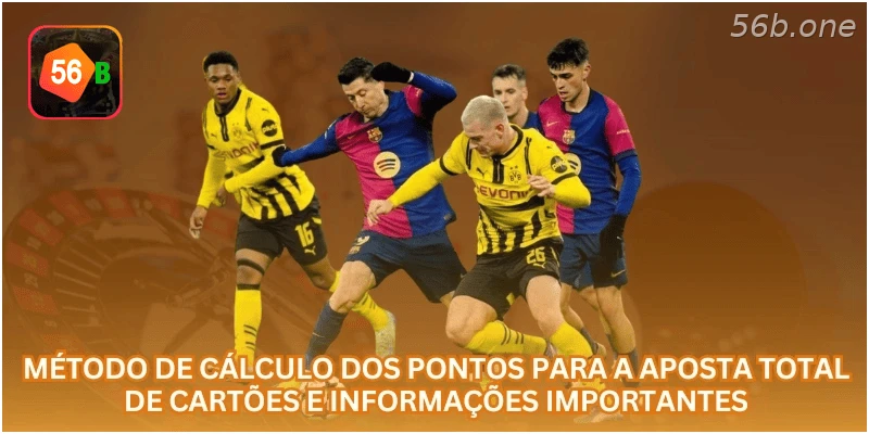 Cálculo de pontos em apostas de total de cartões.