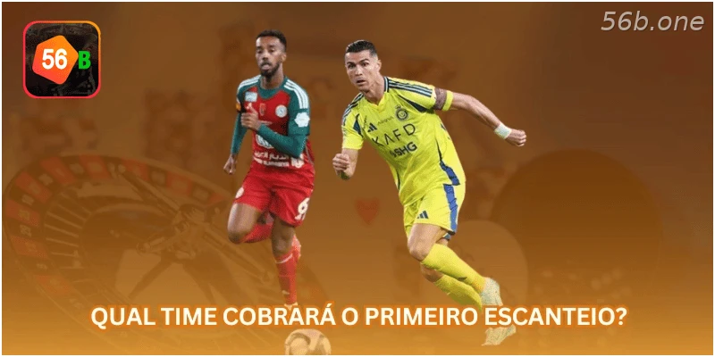 Qual time cobrará o primeiro escanteio?